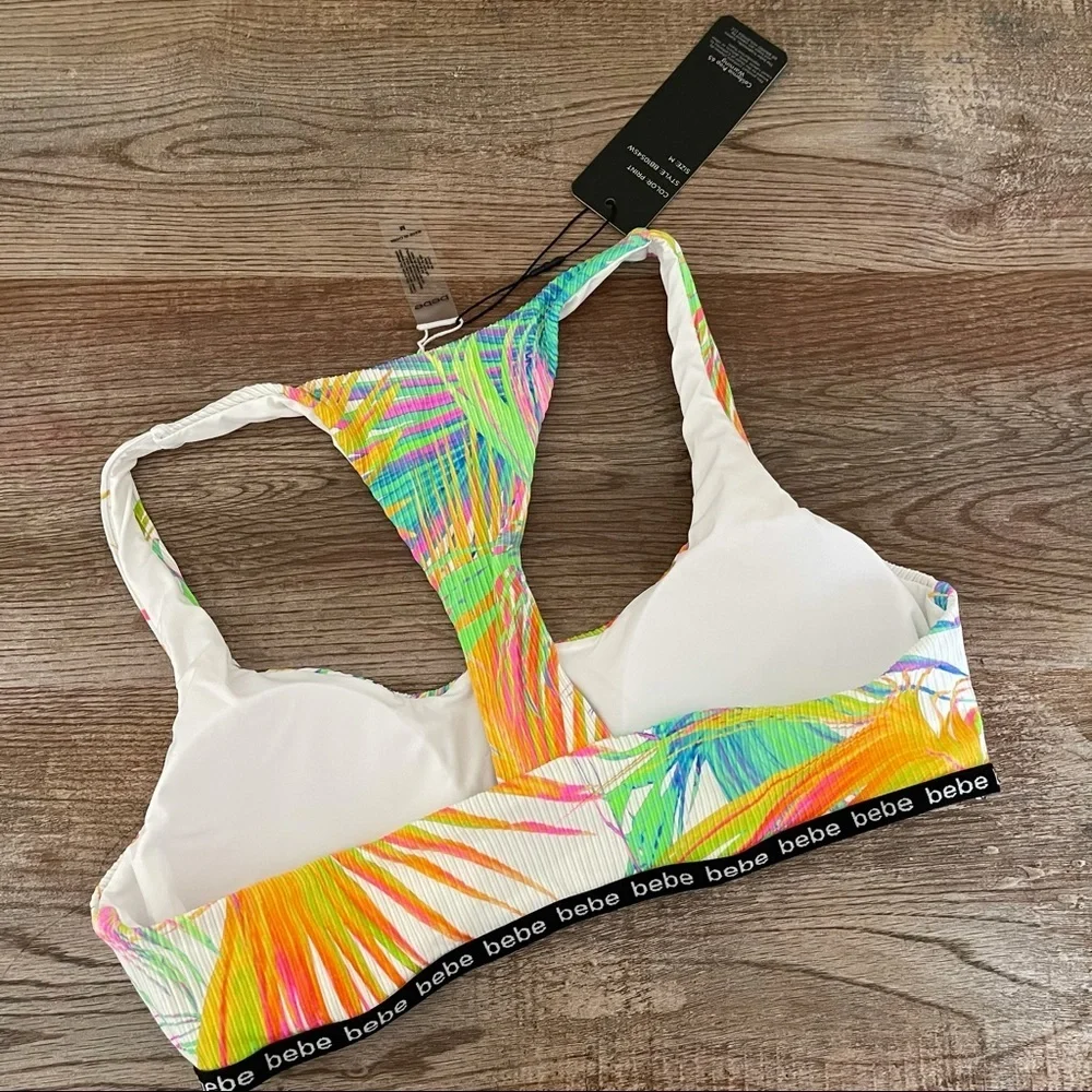Bebe Tropical Print Two-Piece Swimsuit